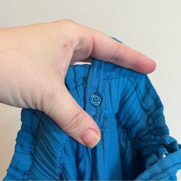 Sundry spag strap jumpsuit blue size 1 made with organic cotton wide leg - Picture 4 of 14